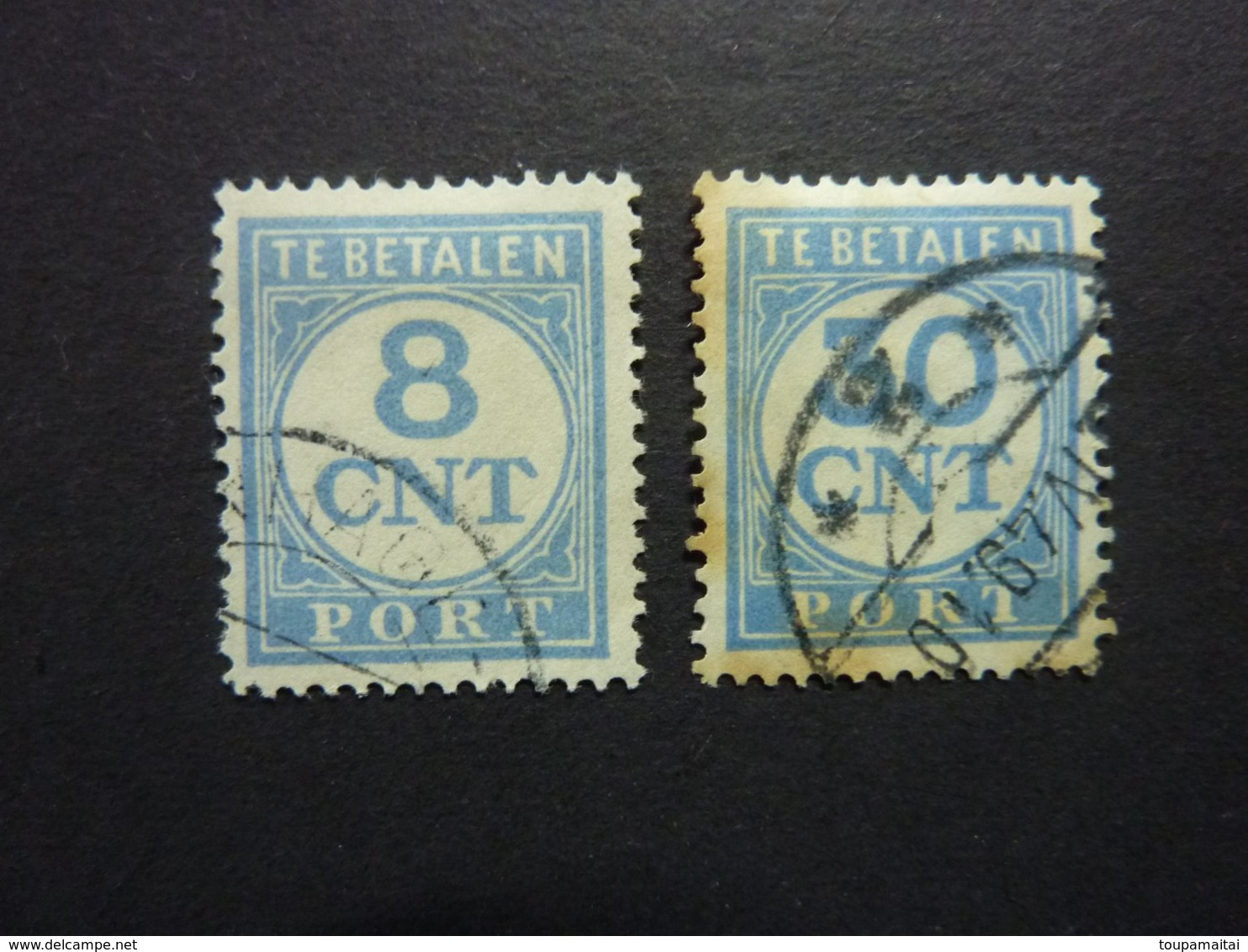 PAYS-BAS, TIMBRES TAXE, Année 1935-38, YT N° 77 Et 78 Oblitérés - Portomarken