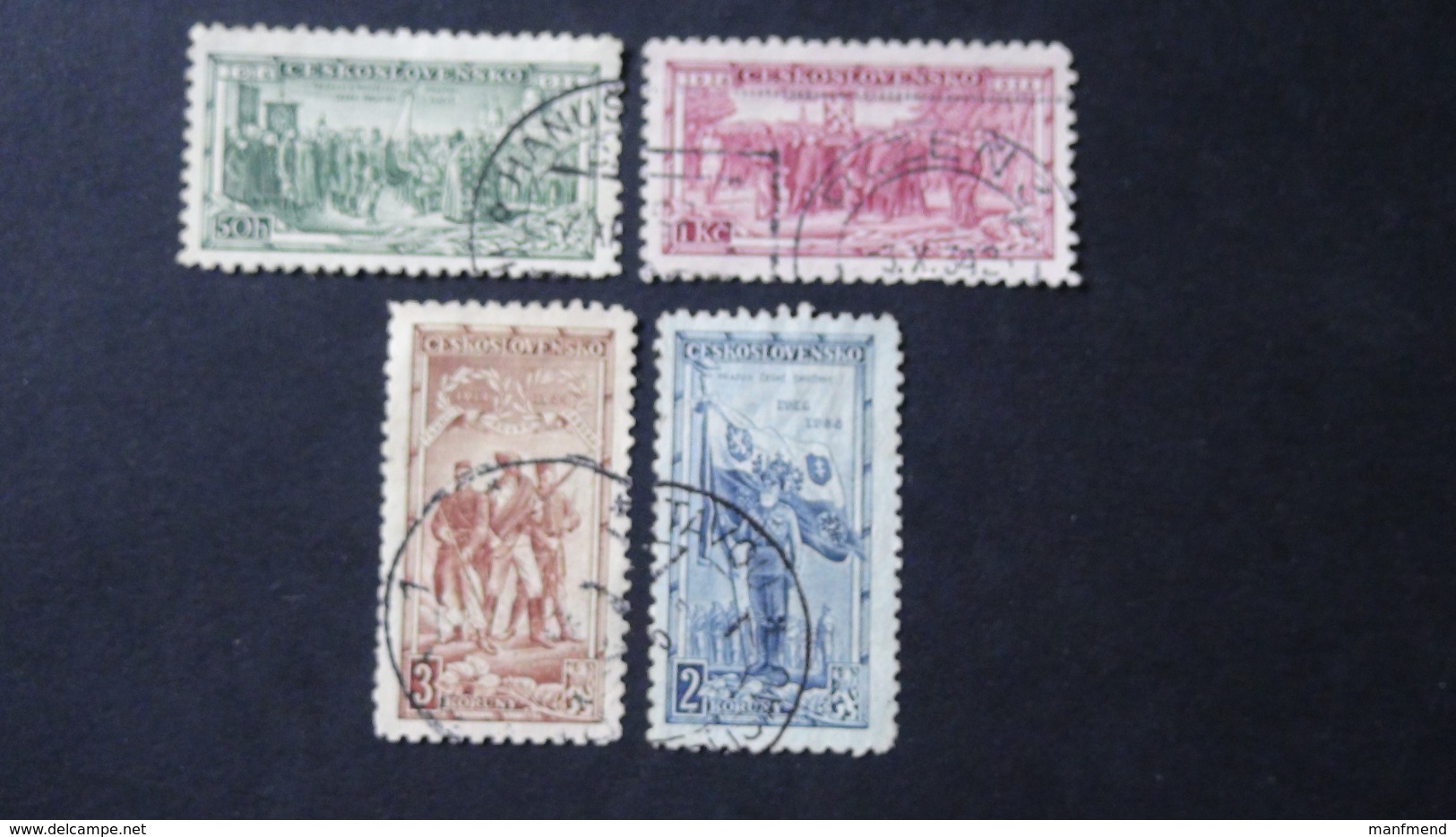 Czechoslovakia - 1934 - Mi:CS 322-5, Sn:CS 195-8, Yt:CS 285-8 O - Look Scan - Gebraucht