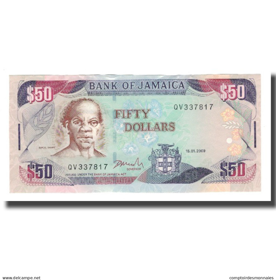 Billet, Jamaica, 50 Dollars, 2009, 2009-01-15, KM:83d, SUP+ - Jamaique