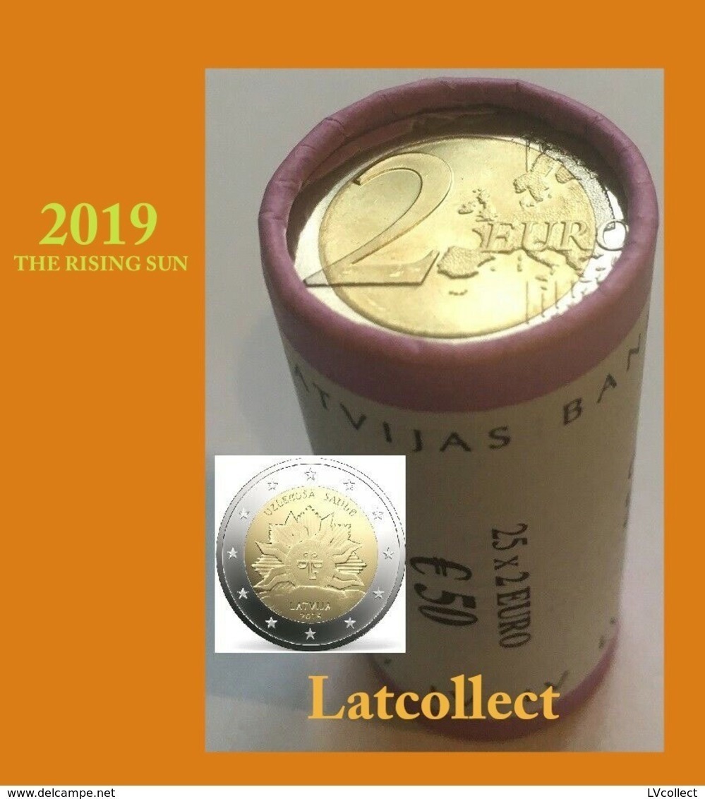 Latvia 2019 NEW!!! 2 Euro ROLLE ( 25*2 EURO ) " THE RISING SUN " - Letonia