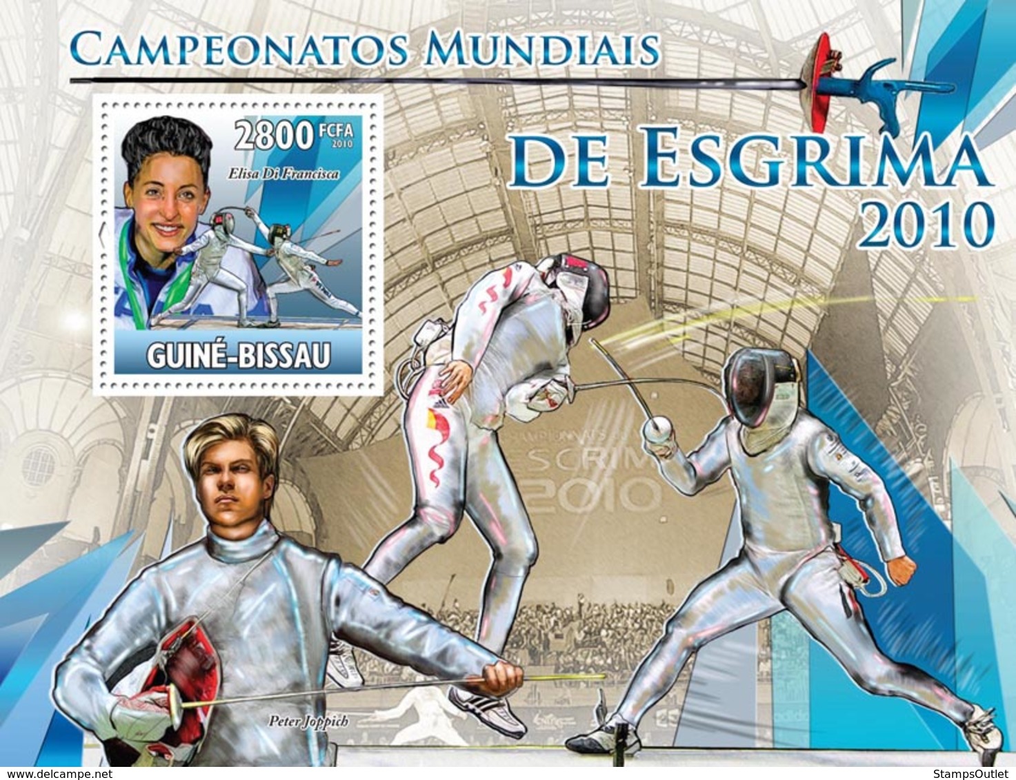 Guinea - Bissau 2010 - Fencing Sport S/s Y&T 612, Michel 5139/BL881 - Guinea-Bissau