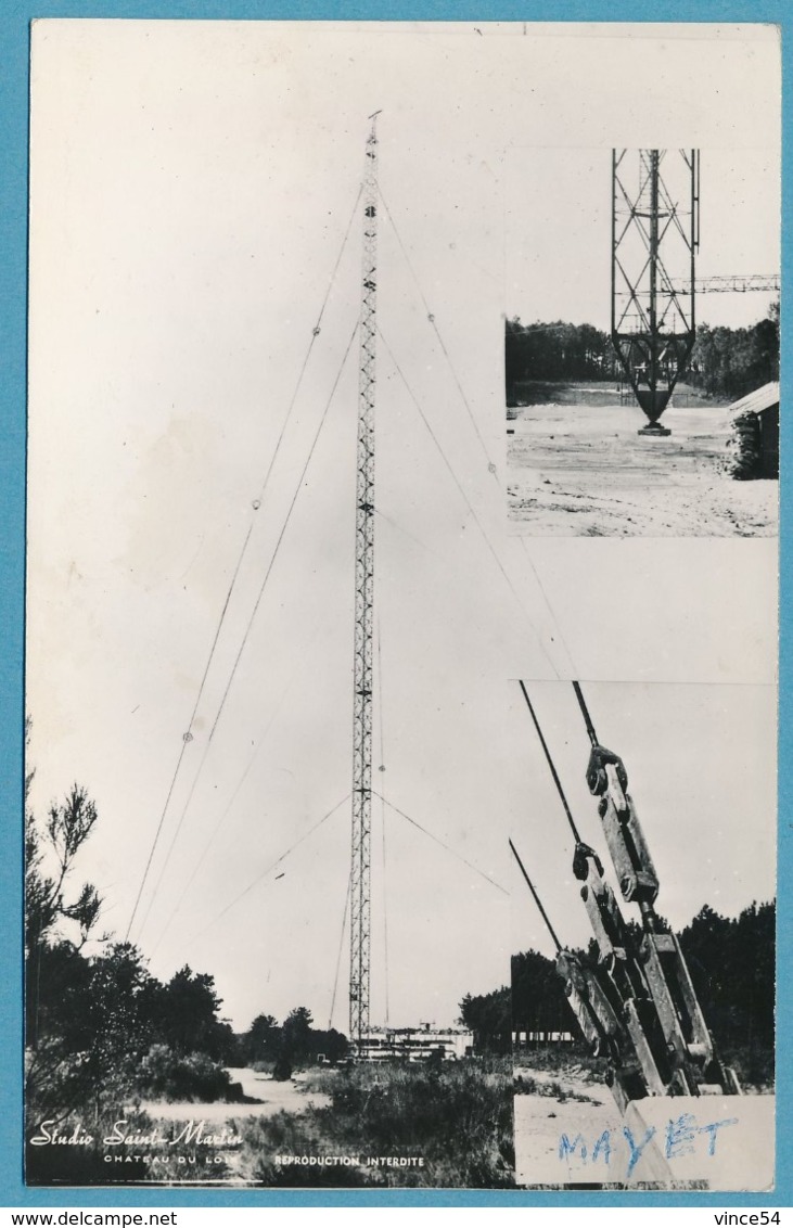 MAYET - Château Du Loir - Relais Emetteur De Télévision -  Carte Circulé 1959 - Mayet