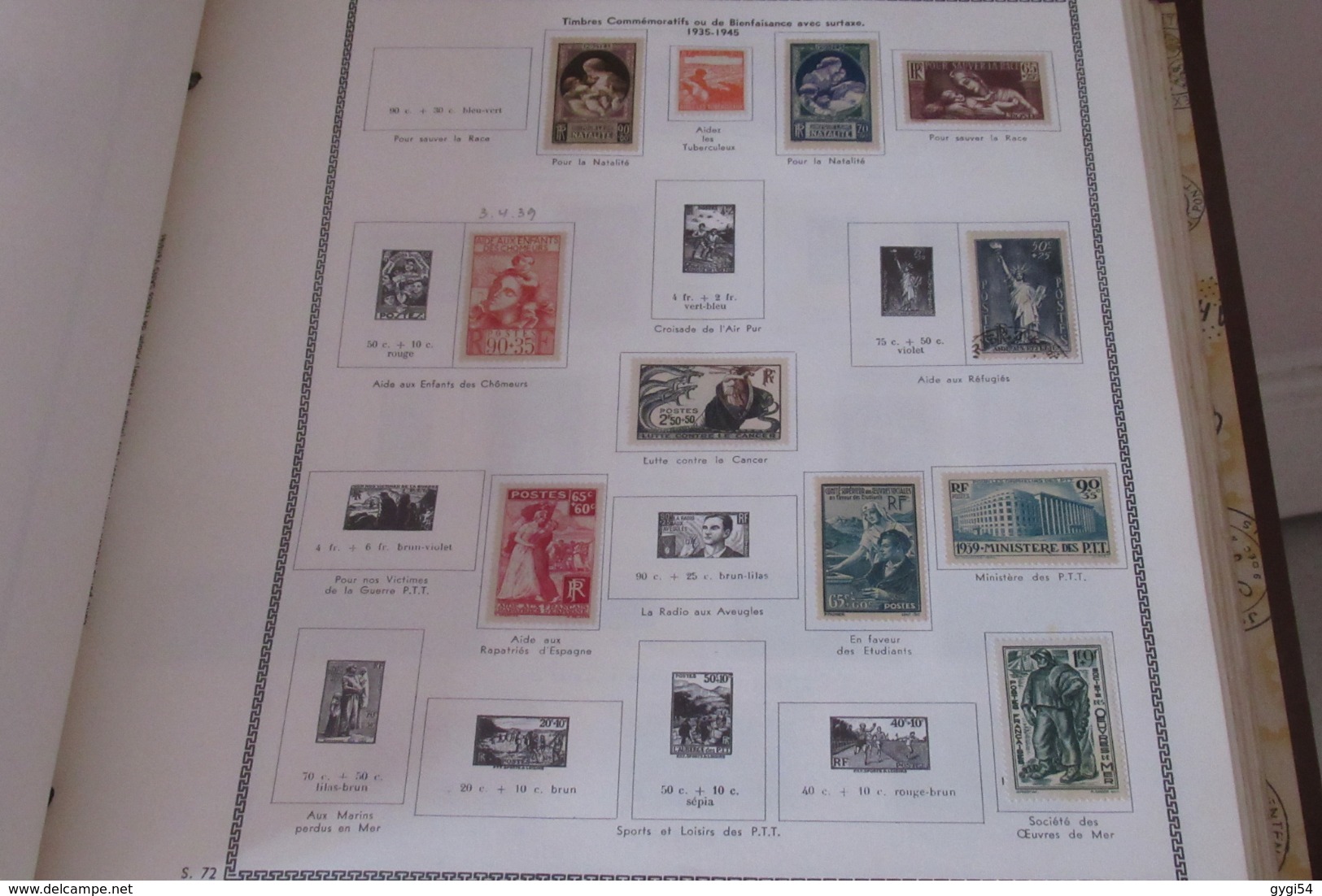 France 1849 - 1965  lot classiques ,  , Orphelins, Hommes célèbres  Poste Aérienne 88 scans