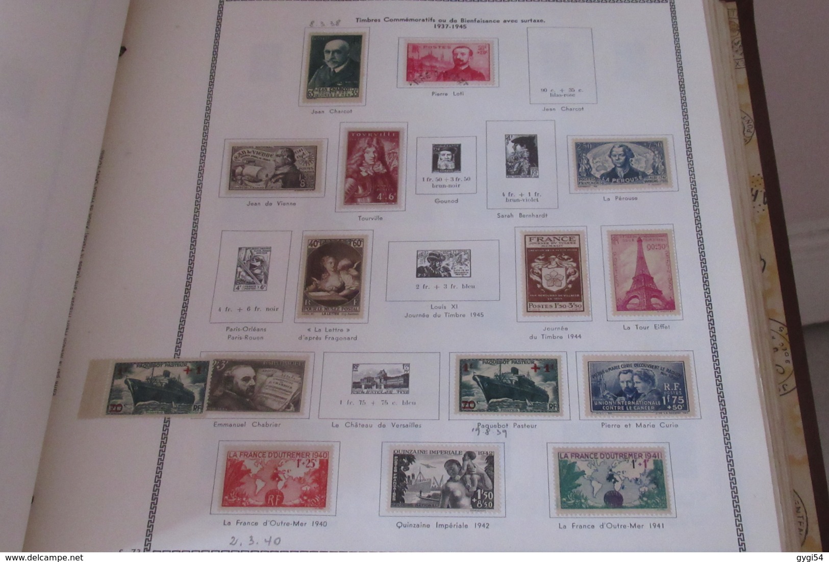 France 1849 - 1965  lot classiques ,  , Orphelins, Hommes célèbres  Poste Aérienne 88 scans