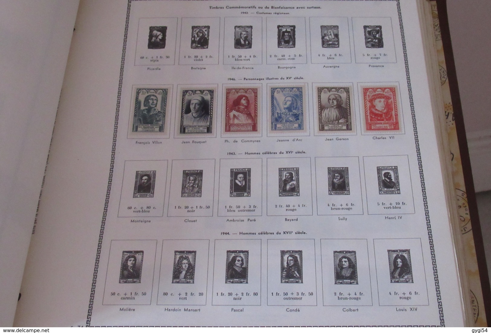 France 1849 - 1965  lot classiques ,  , Orphelins, Hommes célèbres  Poste Aérienne 88 scans