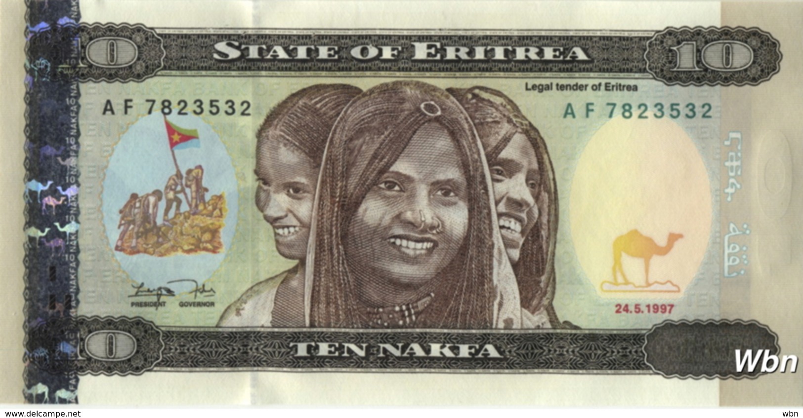 Erythrée 10 Nakfa (P3) 1997 (Pref: AF) -UNC- - Eritrea