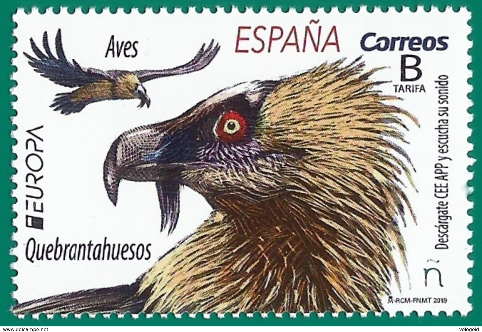 España. Spain. 2019. EUROPA Cept. Aves. Quebrantahuesos - Nuevos