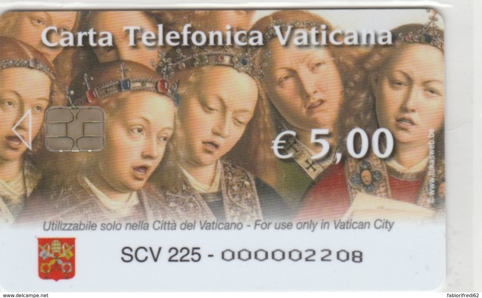 PHONE CARD VATICANO SCV225 POLITTICO DELL'AGNELLO (NEW BUT PRINTED WITHOUT BLISTER) - Vaticano