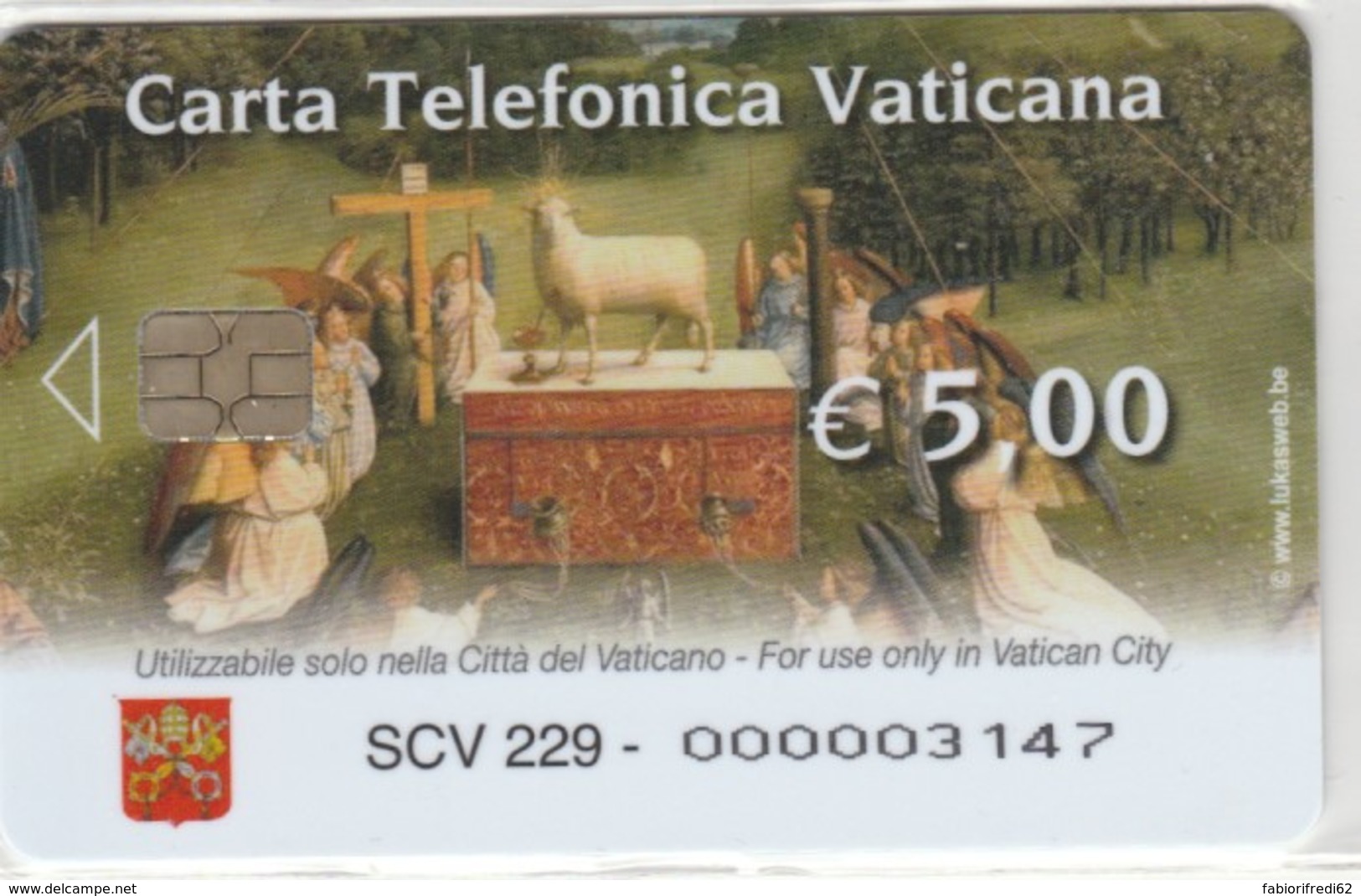 PHONE CARD VATICANO SCV229 POLITTICO DELL'AGNELLO (NEW BUT PRINTED WITHOUT BLISTER) - Vatikan