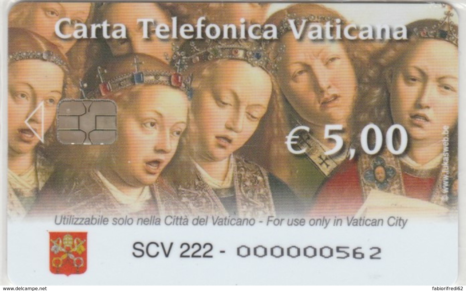 PHONE CARD VATICANO SCV222 POLITTICO DELL'AGNELLO (NEW BUT PRINTED WITHOUT BLISTER) - Vaticano