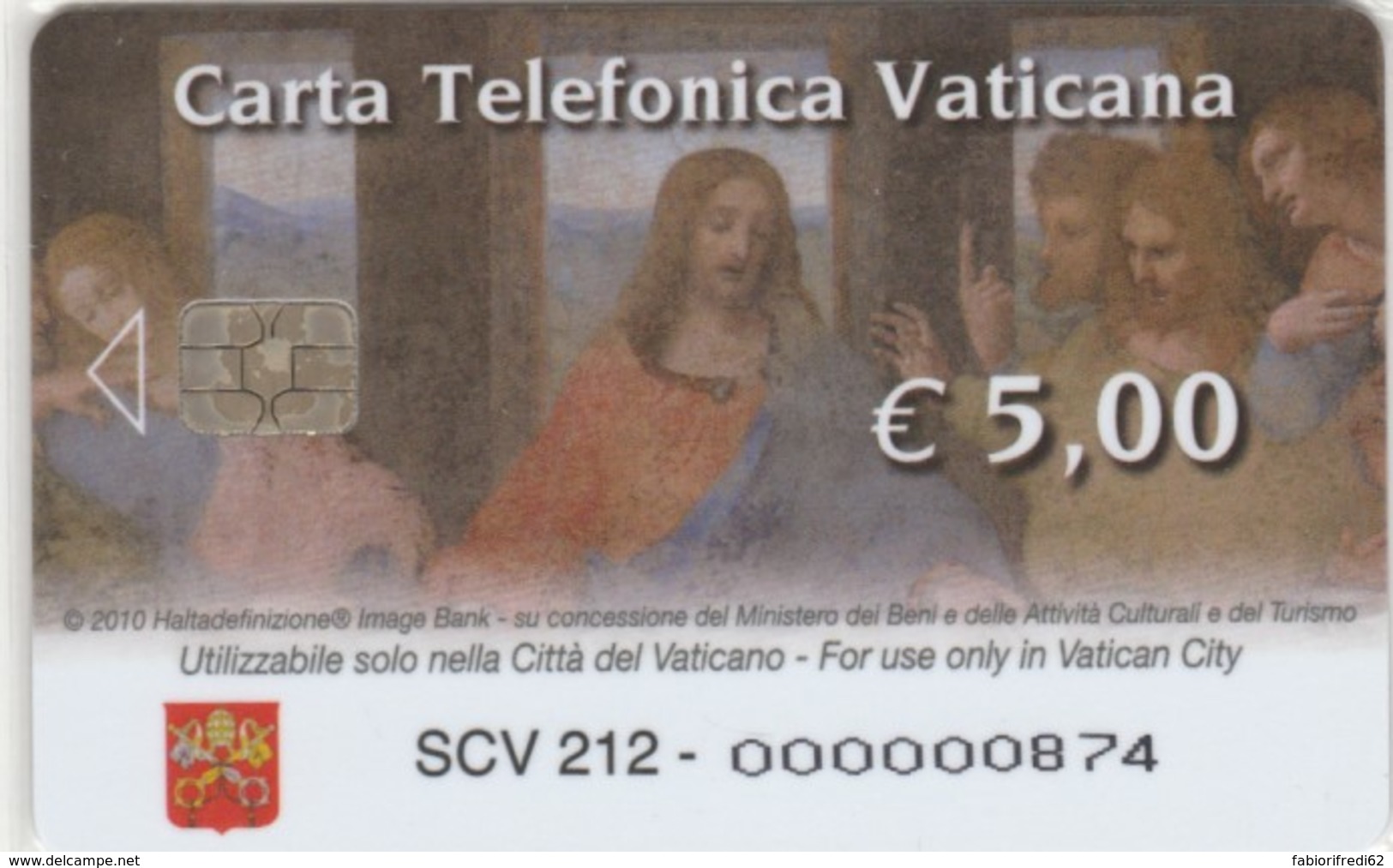 PHONE CARD VATICANO SCV212 LEONARDO ULTIMA CENA (NEW BUT PRINTED WITHOUT BLISTER) - Vaticano