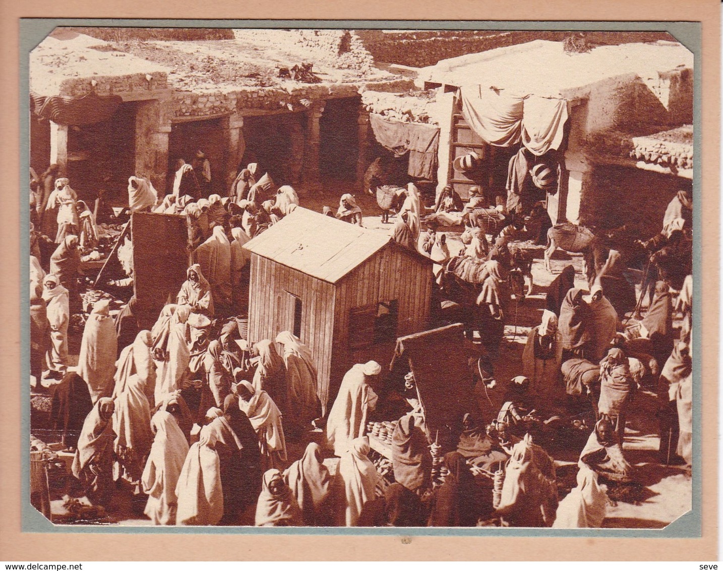 GABES TUNISIE  Marché 1923  Photo Amateur Format Environ 7,5 Cm X 5,5 Cm - Lieux