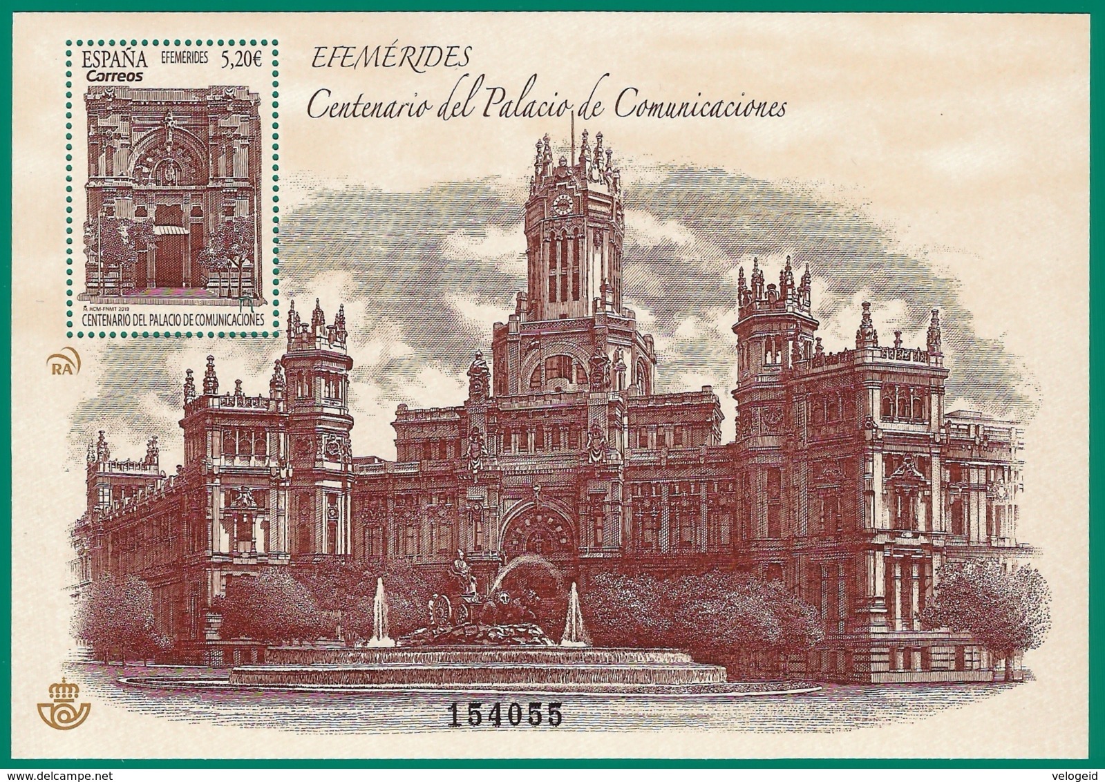 España. Spain. 2019. Centenario Del Palacio De Comunicaciones - Nuevos