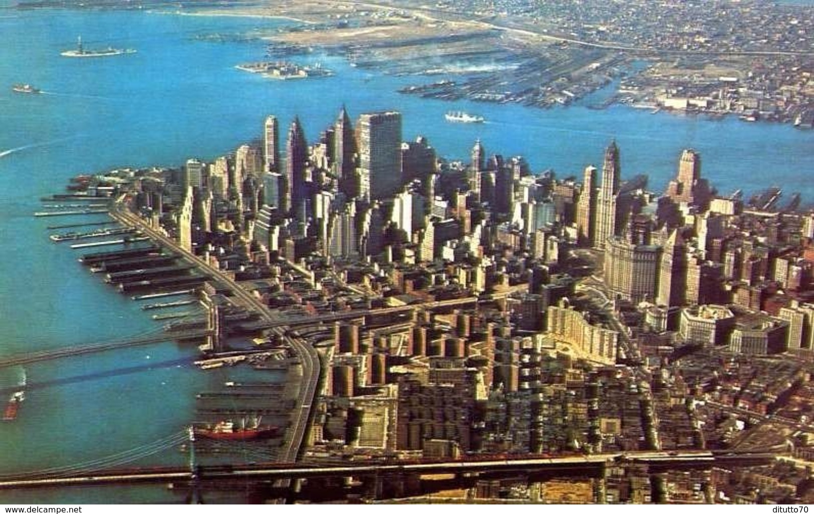 Lower Manhattan Skyline From The Air - New York City - Formato Piccolo Non Viaggiata - E 13 - Mondo