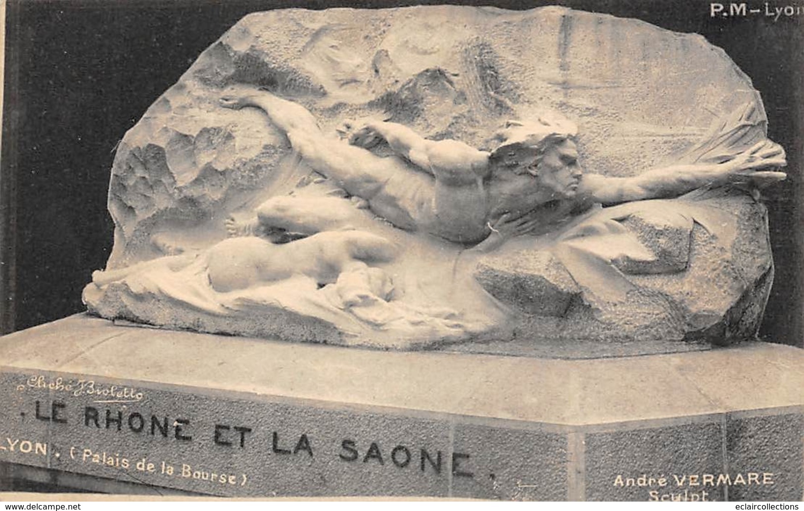 Thème.   Arts  Le Rhône Et La Saône. Sculpture En  Pierre  De André Vermare      (voir Scan) - Sculture