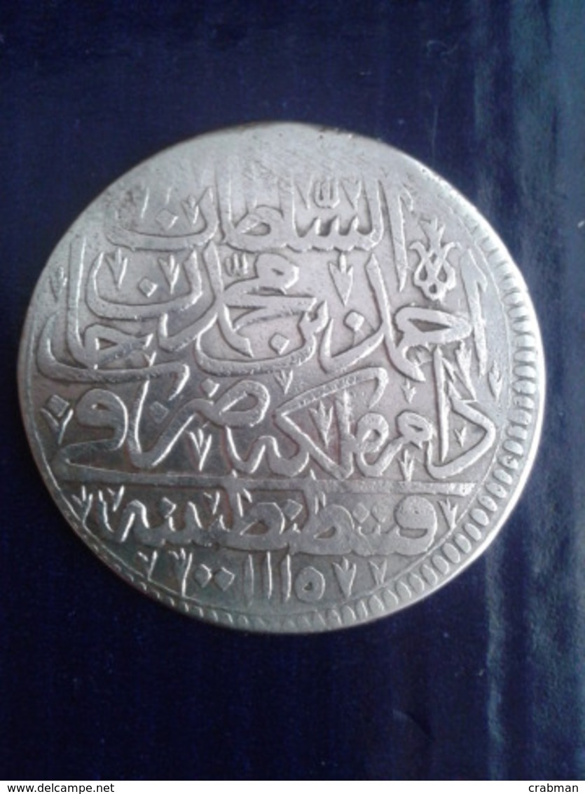 Ahmed III 1115 Year  20 Grams.38 Mm Diameter.Silver. - Türkei