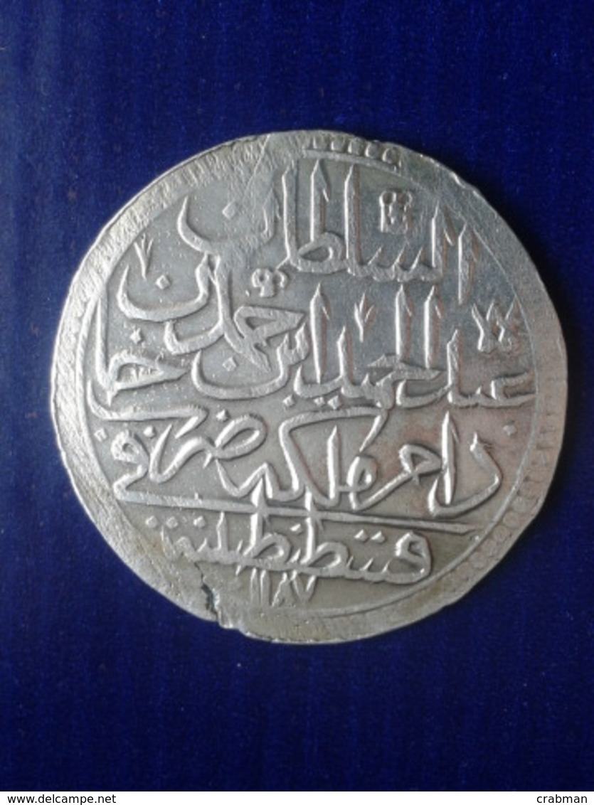 Abdul Hamid I 1187 Year..43 Mm.27 Gr.Silver.2 Zolota - Turchia