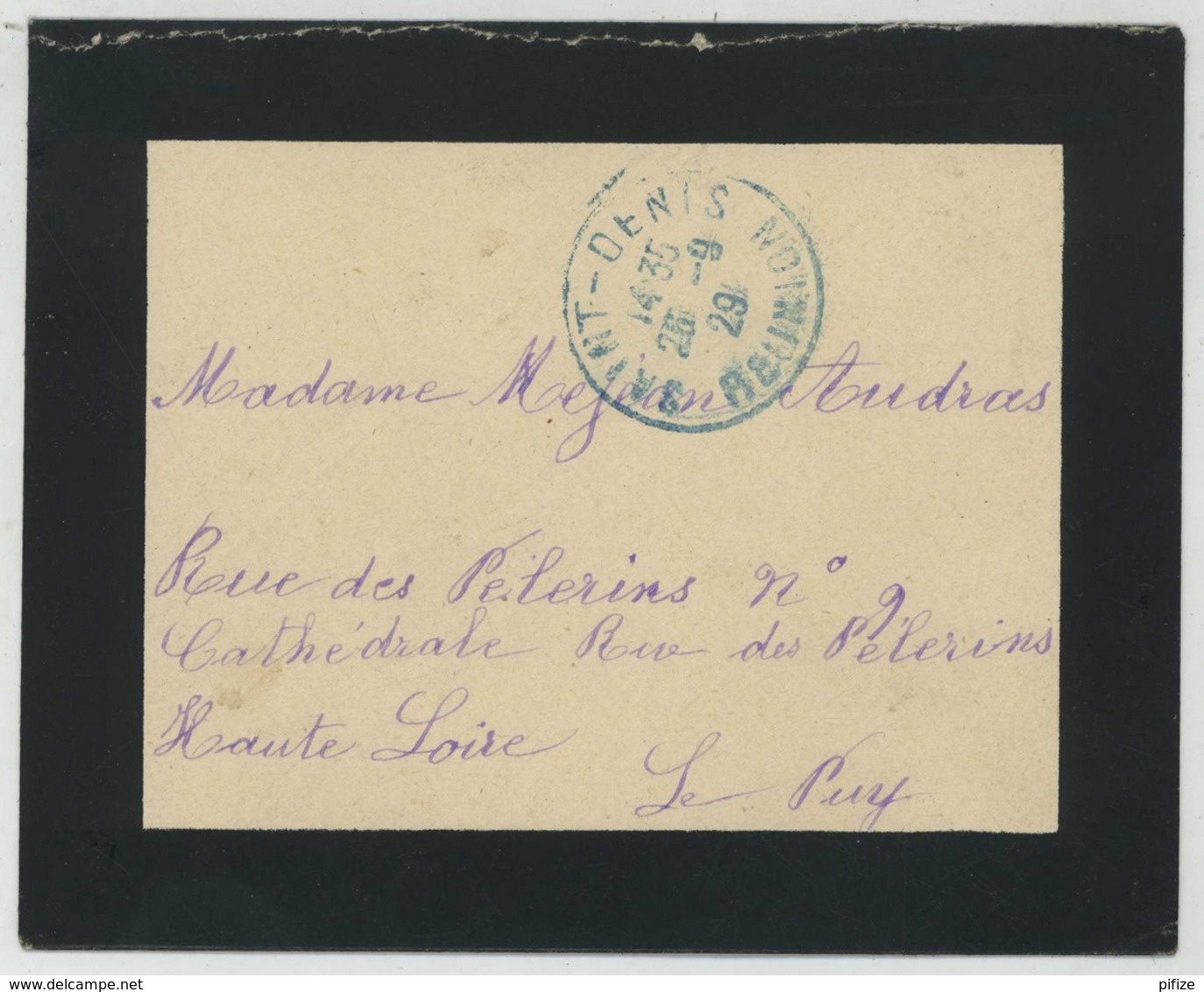 Enveloppe 1929 De Saint-Denis-de-la-Réunion Pour Le Puy-en-Velay . - Lettres & Documents