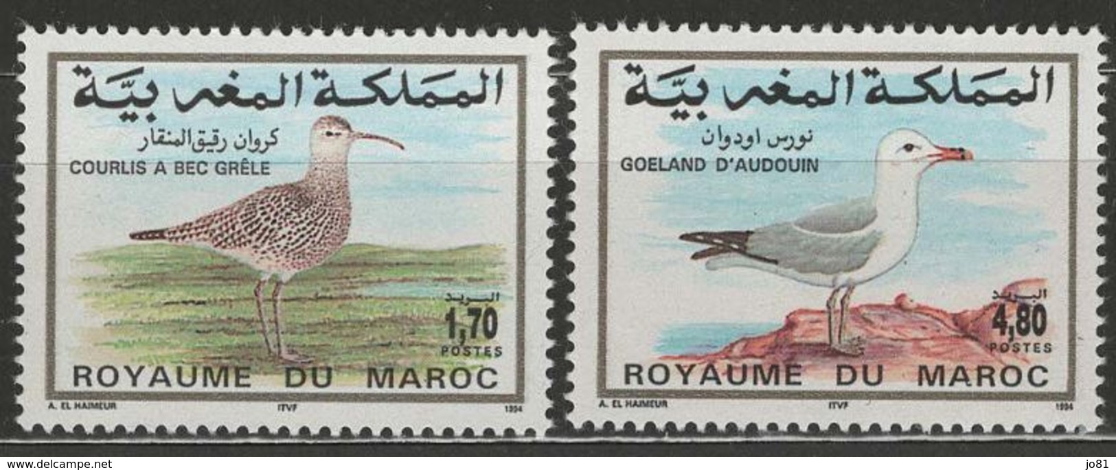 Maroc YT 1168-1169 XX / MNH Oiseau Bird Animal Wildlife - Marruecos (1956-...)