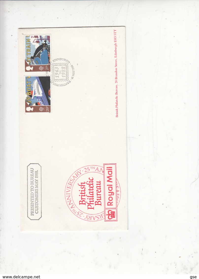 GEAN BRETAGNA 1988 -  Unificato  1309/10 - Annullo Speciale  Illustrato - NAVE - TRENO - Storia Postale