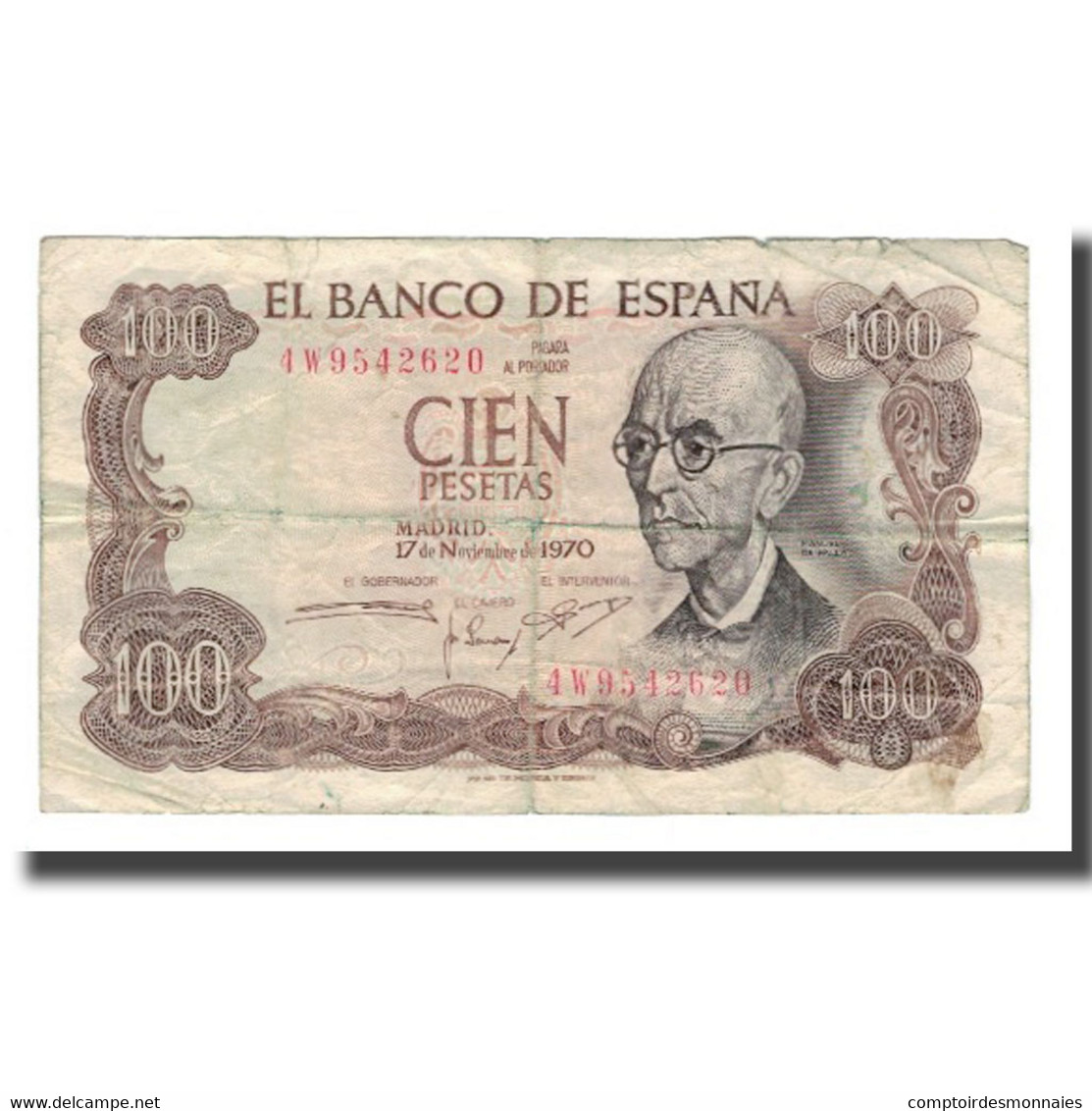 Billet, Espagne, 100 Pesetas, L.1970 (1974), 1970-11-17, KM:152a, TB - 100 Pesetas