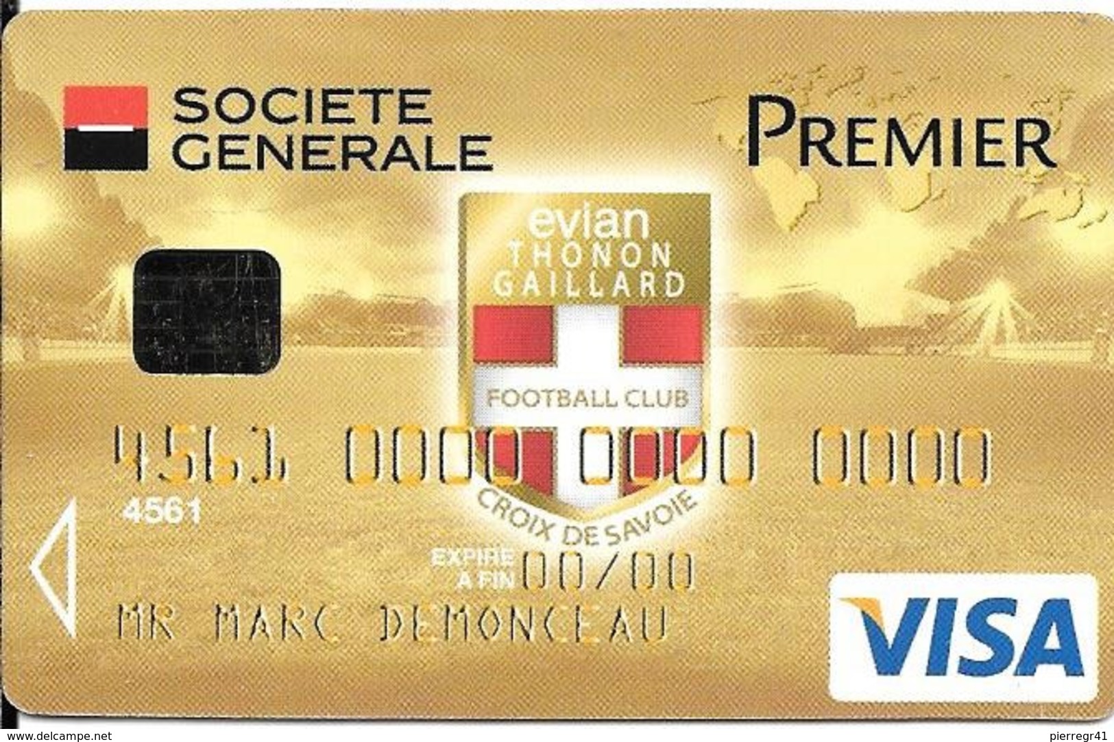 -CARTE+-PUCE-MAGNETIQUE-CB-SOCIETE GENERALE-FACTICE-MODELE-Plastic Fin GlacéTBE-RARE - Cartes Bancaires Jetables