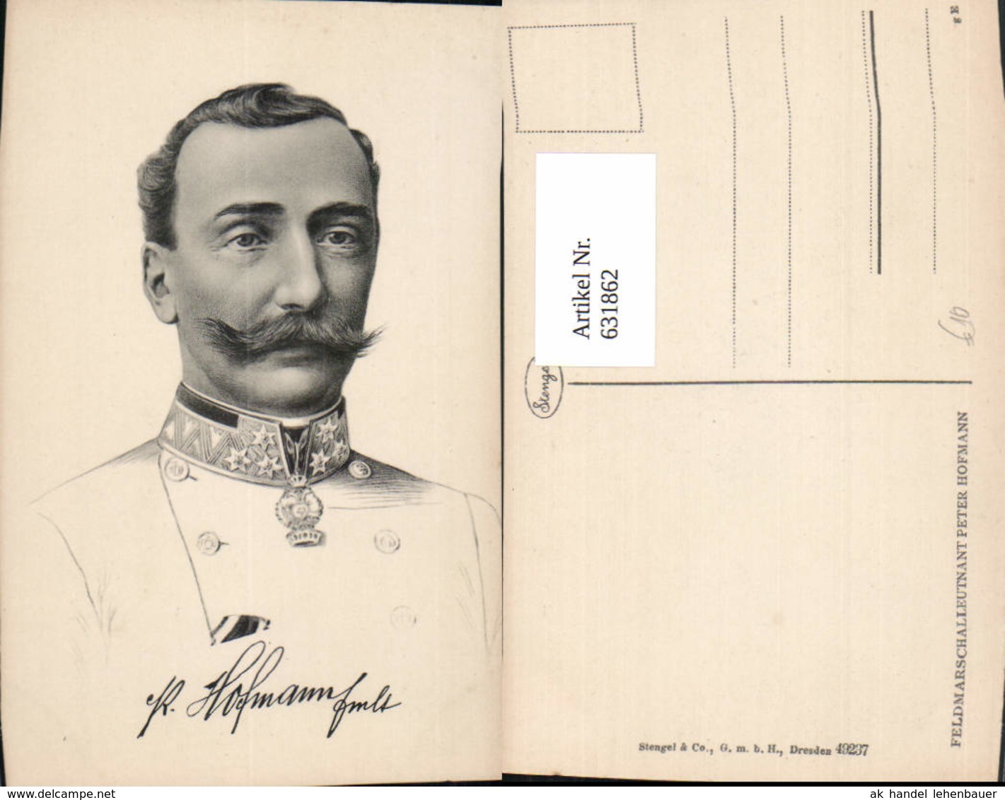 631862,Peter Von Hofmann Feldmarschalleutnant Adel Monarchie - Königshäuser