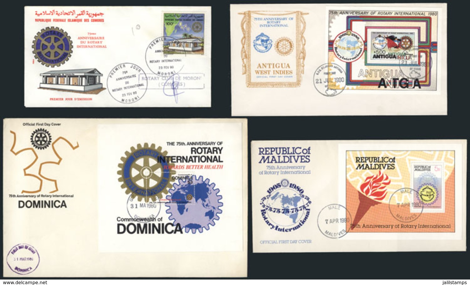 TOPIC ROTARY: 21 First Day Covers With Complete Sets Or Souvenir Sheets, Some Are Very Rare, Excellent Qualityt! - Rotary Club