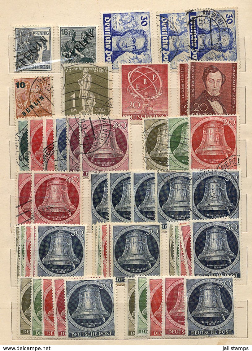 GERMANY - BERLIN: Lot Of Mint And Used Stamps And Sets, Including Several Good Values, Many Of The Mint Stamps Have Hing - Autres & Non Classés