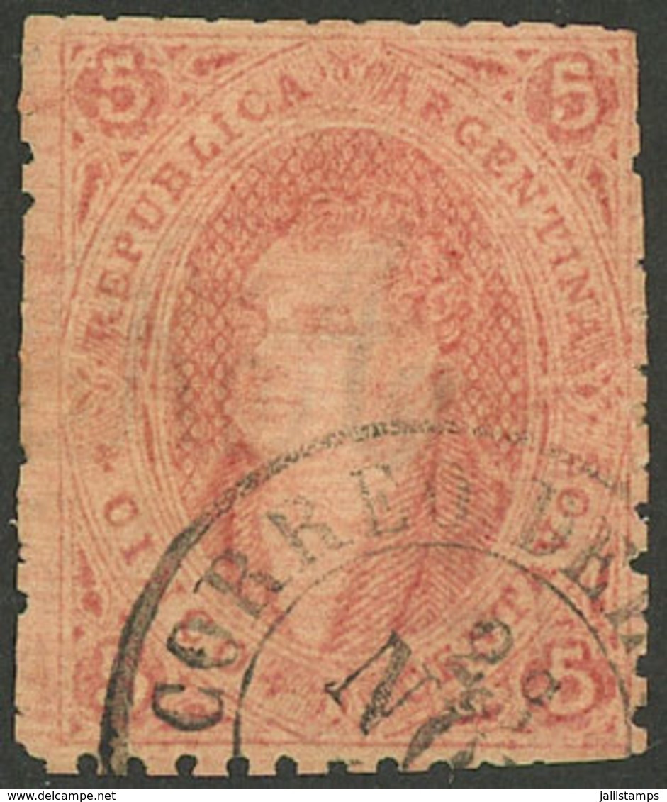 ARGENTINA: GJ.20d, 3rd Printing, Variety "dirty Plate, Horizontally", Lightly Mulatto, Excellent!" - Neufs