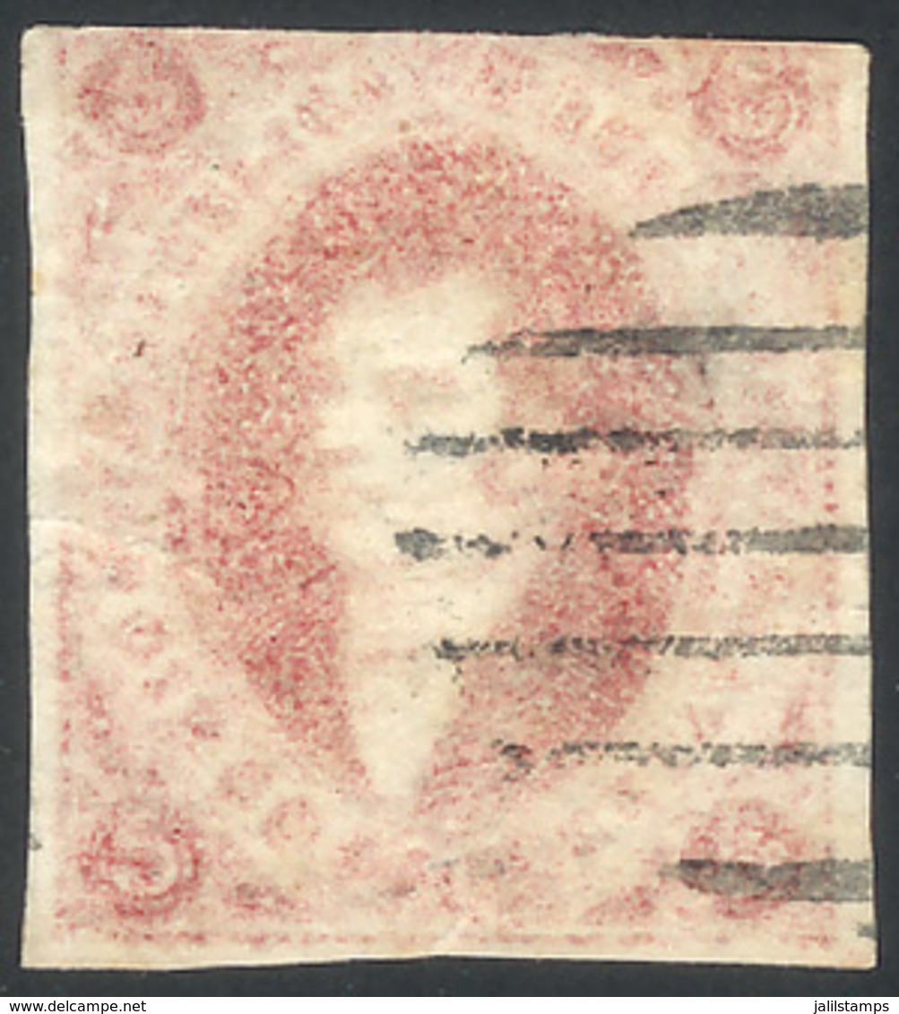 ARGENTINA: GJ.34A, 8th Printing, YELLOWISH ROSE Color, Used Example With Mute Barred Cancel Of GOYA (+50%), VF Quality,  - Neufs