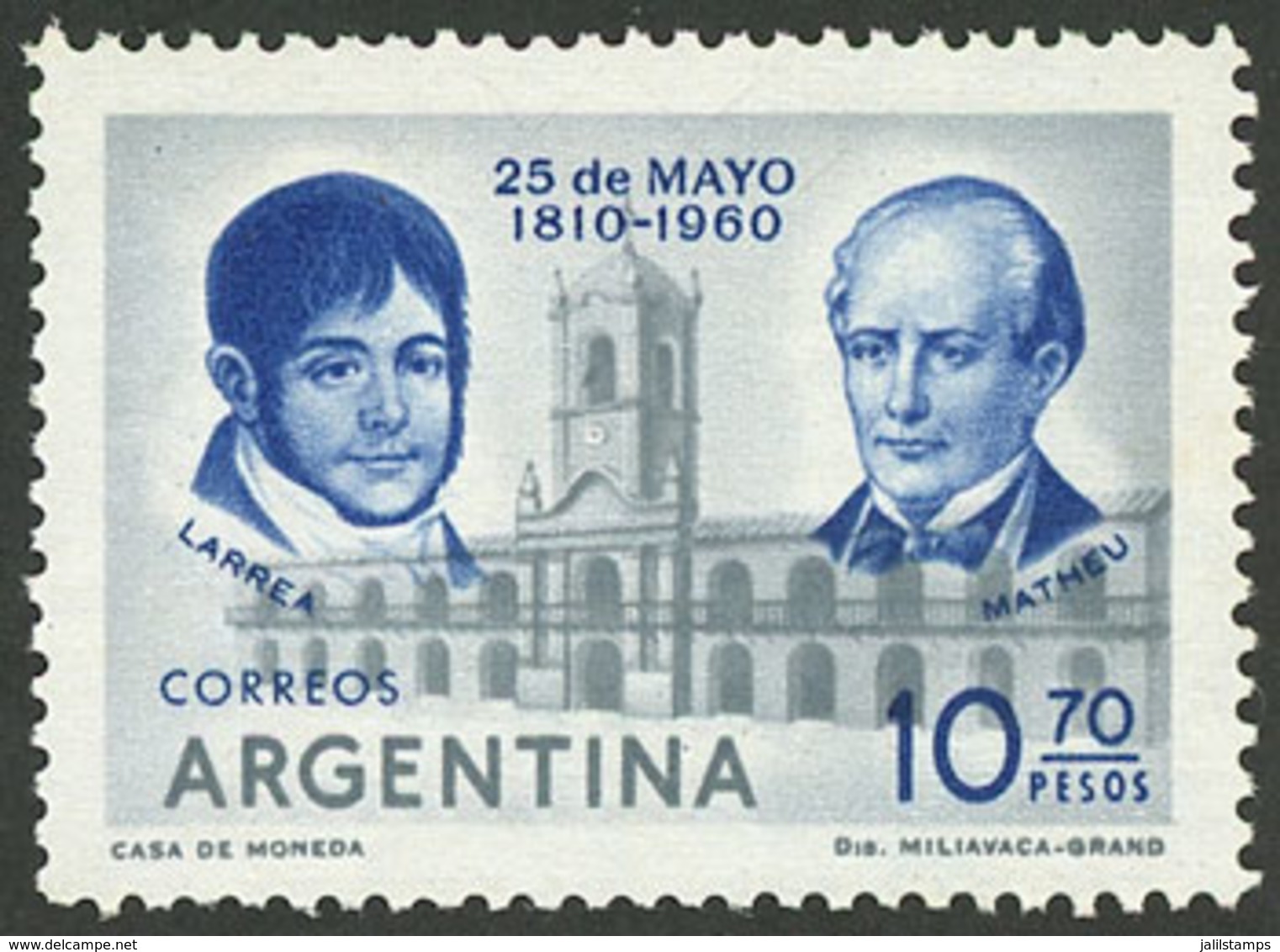 ARGENTINA: GJ.1174A, Glazed Paper, Mint Very Lightly Hinged, VF Quality! - Otros & Sin Clasificación