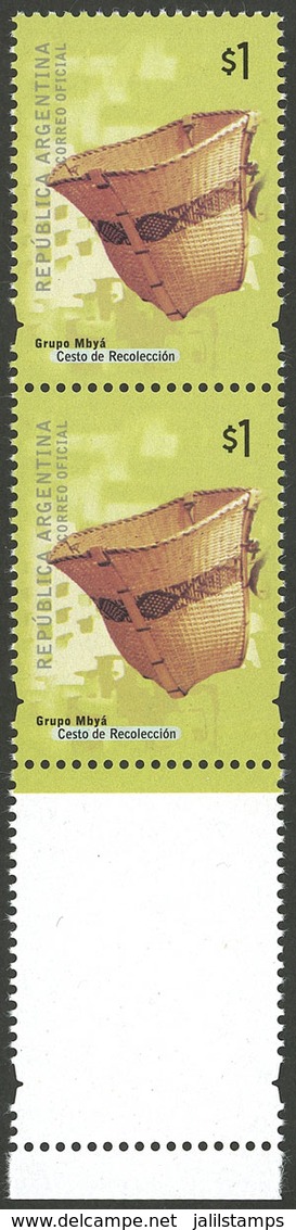 ARGENTINA: GJ.3705ACJ, 2008 1P. Basket, WITH LABEL BELOW, MNH, VF And Rare! - Sonstige & Ohne Zuordnung