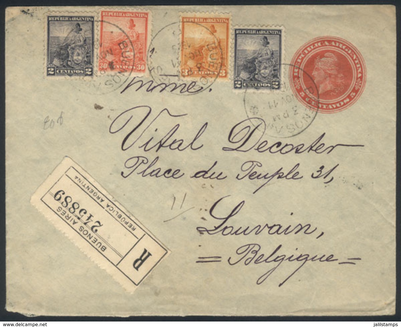 ARGENTINA: LIBERTY SEATED: 20 Covers/PS Items Sent Abroad Between 1900 And 1907, With Interesting Frankings Of The Liber - Other & Unclassified