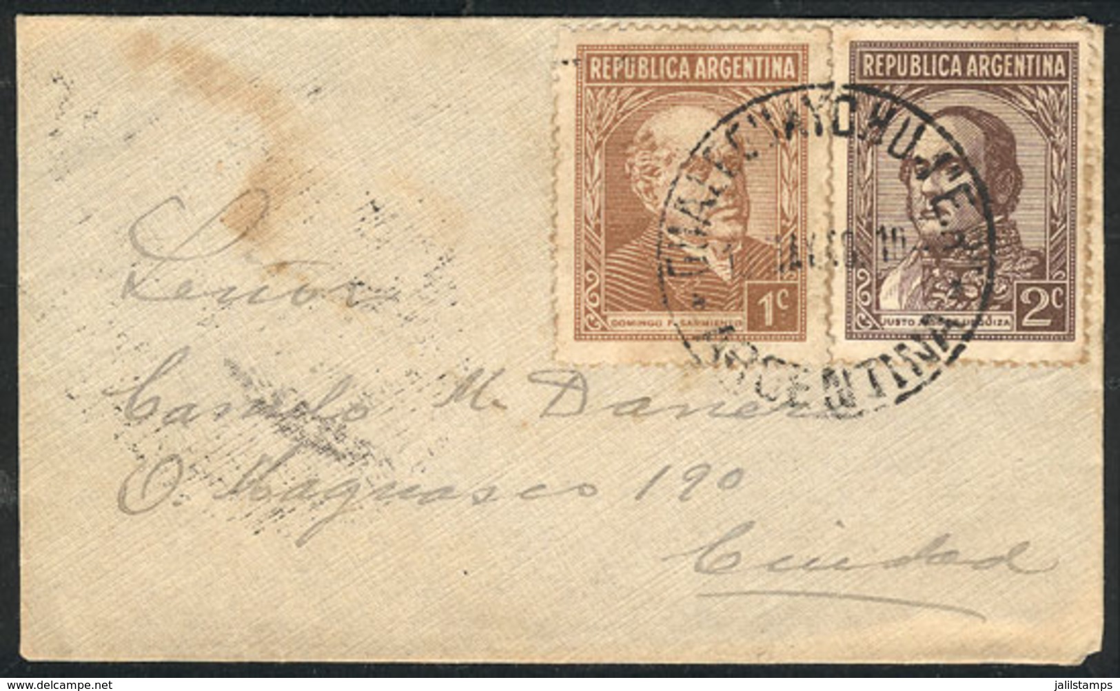 ARGENTINA: Small Cover (it Contained A Personal Card) Used In Gualeguaychú On 15/MAY/948 Franked With 3c., Scarce, Very  - Other & Unclassified