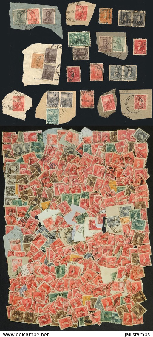 ARGENTINA: RARE POSTMARKS OF ENTRE RÍOS: Interesting Lot Of Old Fragments With Scarce Cancels Of The Province Of Entre R - Collections, Lots & Series