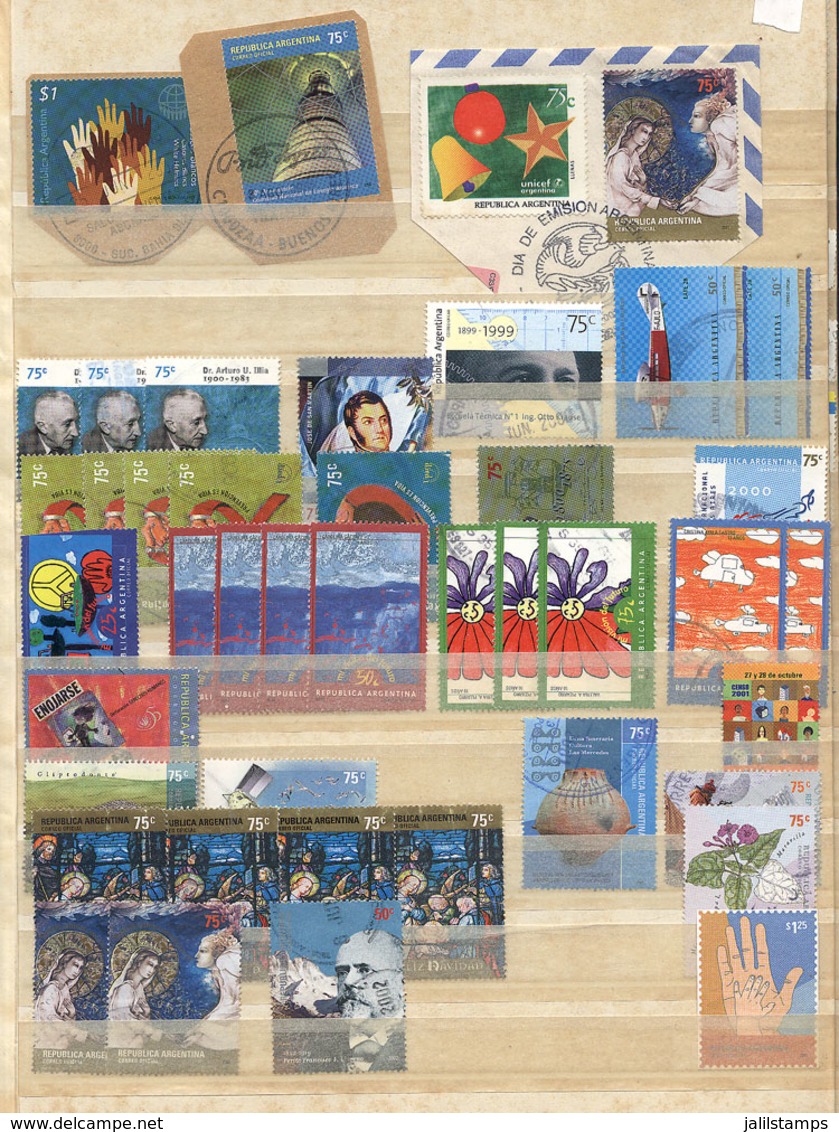 ARGENTINA: Stockbook With Good Number Of Used MODERN Stamps (including A Few Mint Examples With Average Gum Quality), Ve - Collections, Lots & Séries