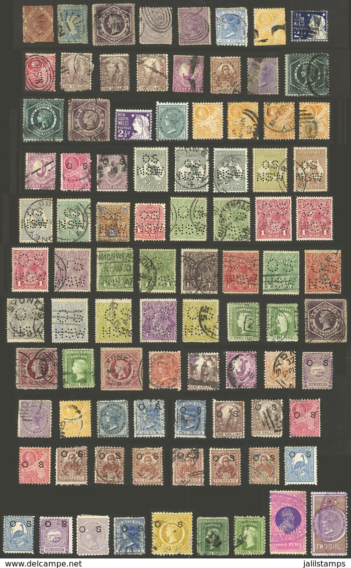 AUSTRALIA: Envelope Containing Interesting Lot Of Old Stamps, Very Fine General Quality. It Includes Some Official Stamp - Andere & Zonder Classificatie