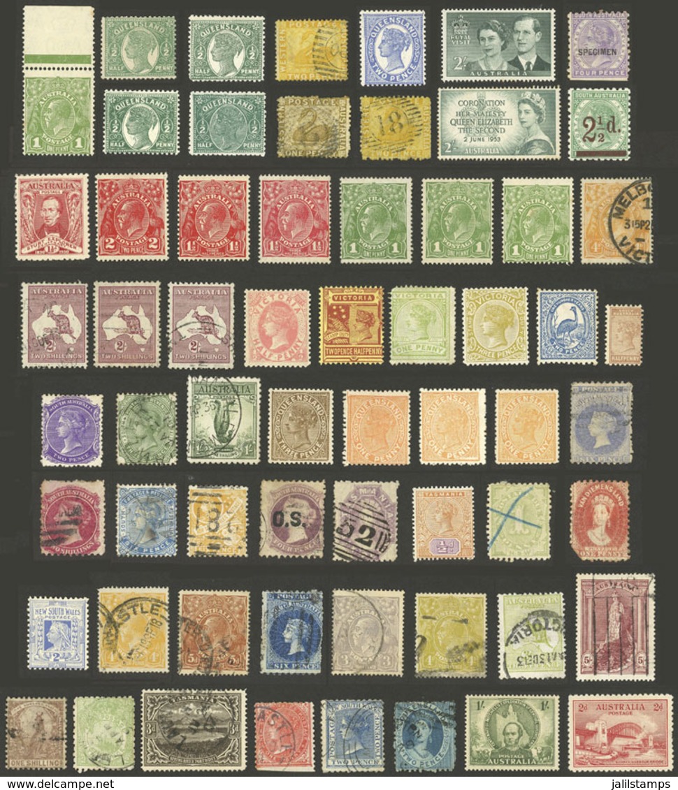 AUSTRALIA: Envelope Containing Used Or Mint Stamps, Most Of Fine To VF Quality, High Catalog Value, Perfect Lot To Look  - Otros & Sin Clasificación