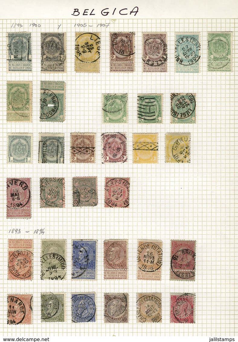 BELGIUM: Collection In Pages, Including Interesting Old Stamps And Also Modern Examples, General Quality Is Fine To Very - Sonstige & Ohne Zuordnung
