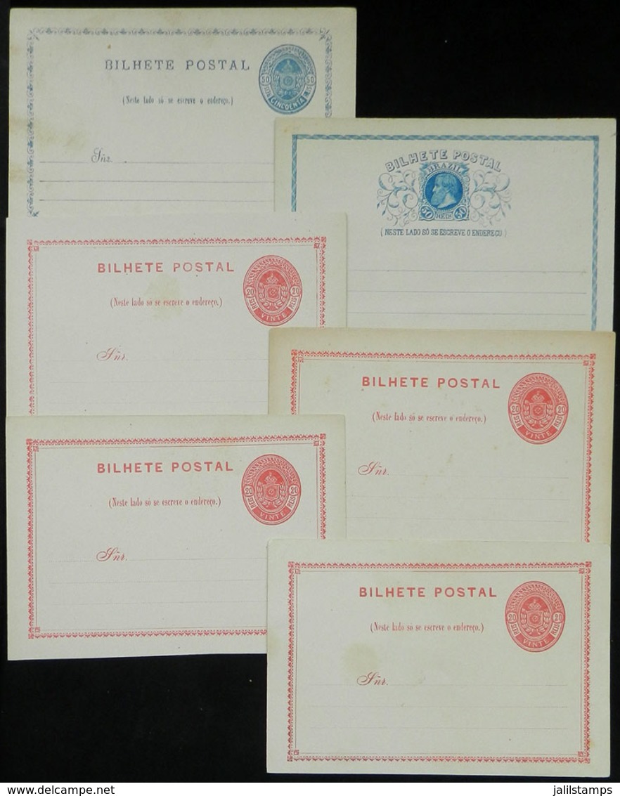 BRAZIL: Lot Of 6 Old Unused Postal Cards, All Of Very Fine Quality, High RHM Catalog Value, Good Opportunity! - Postal Stationery