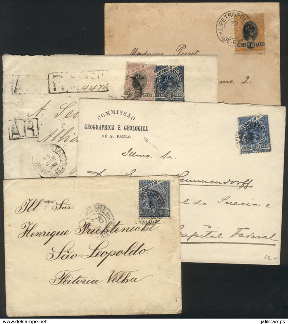 BRAZIL: 4 Covers Posted Between 1899 And 1907, Interesting! - Andere & Zonder Classificatie