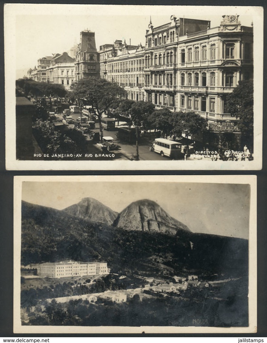 BRAZIL: RIO DE JANEIRO: 2 Old Postcards, Unused, One With Small Defect, Else VF Quality - Autres & Non Classés