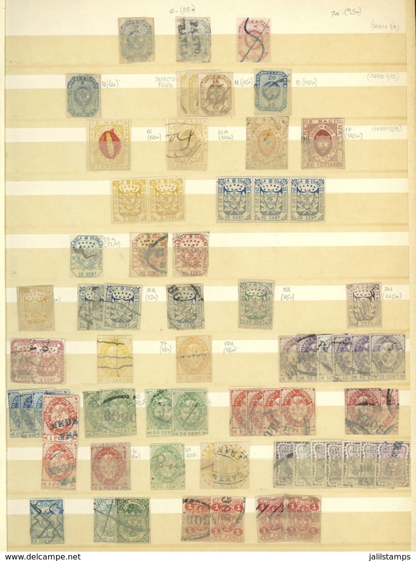 COLOMBIA: Very Attractive Stock In Large Stockbook Full Of Good Stamps And Sets From Circa Sc.6 To 1960 And Also A Good  - Colombia