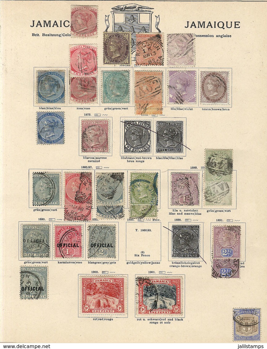 BRITISH COLONIES: Balance Of An Old Collection On Pages, With Stamps Mostly Of Colonies In America, Including A Few In A - Sonstige & Ohne Zuordnung