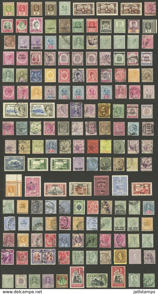 BRITISH COLONIES IN ASIA: Envelope Containing Used Or Mint Stamps, Most Of Fine To VF Quality, High Catalog Value, Perfe - Sonstige & Ohne Zuordnung