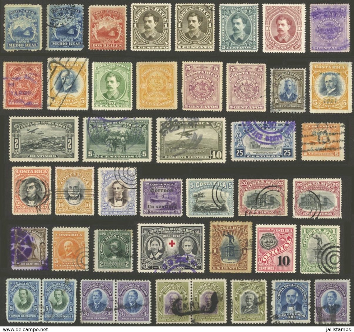 COSTA RICA: Small And Interesting Lot Of Old Stamps, Used Or Mint, VF General Quality! - Costa Rica