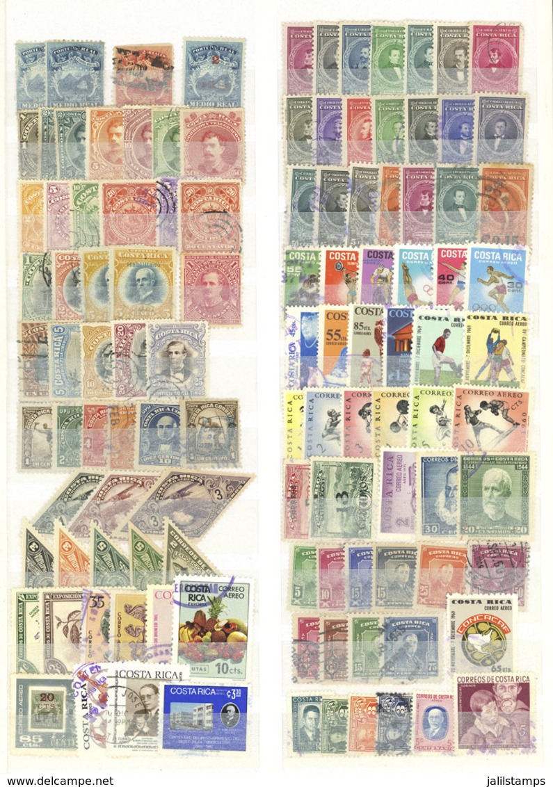 COSTA RICA: Lot Of Stamps On Stock Pages, Including From Old To Modern Examples, The General Quality Is Fine To Very Fin - Costa Rica