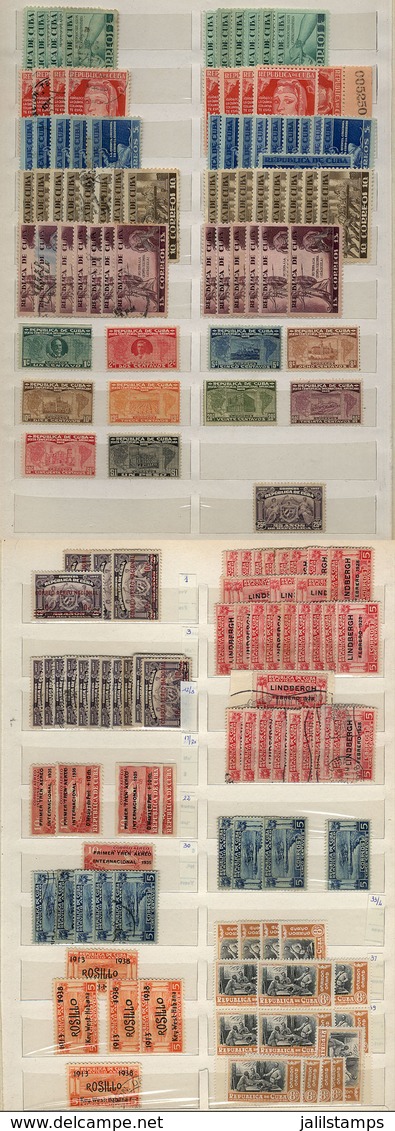 CUBA: Large Stock Of Stamps And Sets Issued Between Circa 1930 And 1960, Mounted In Large Stockbook, Including Mint (a F - Otros & Sin Clasificación