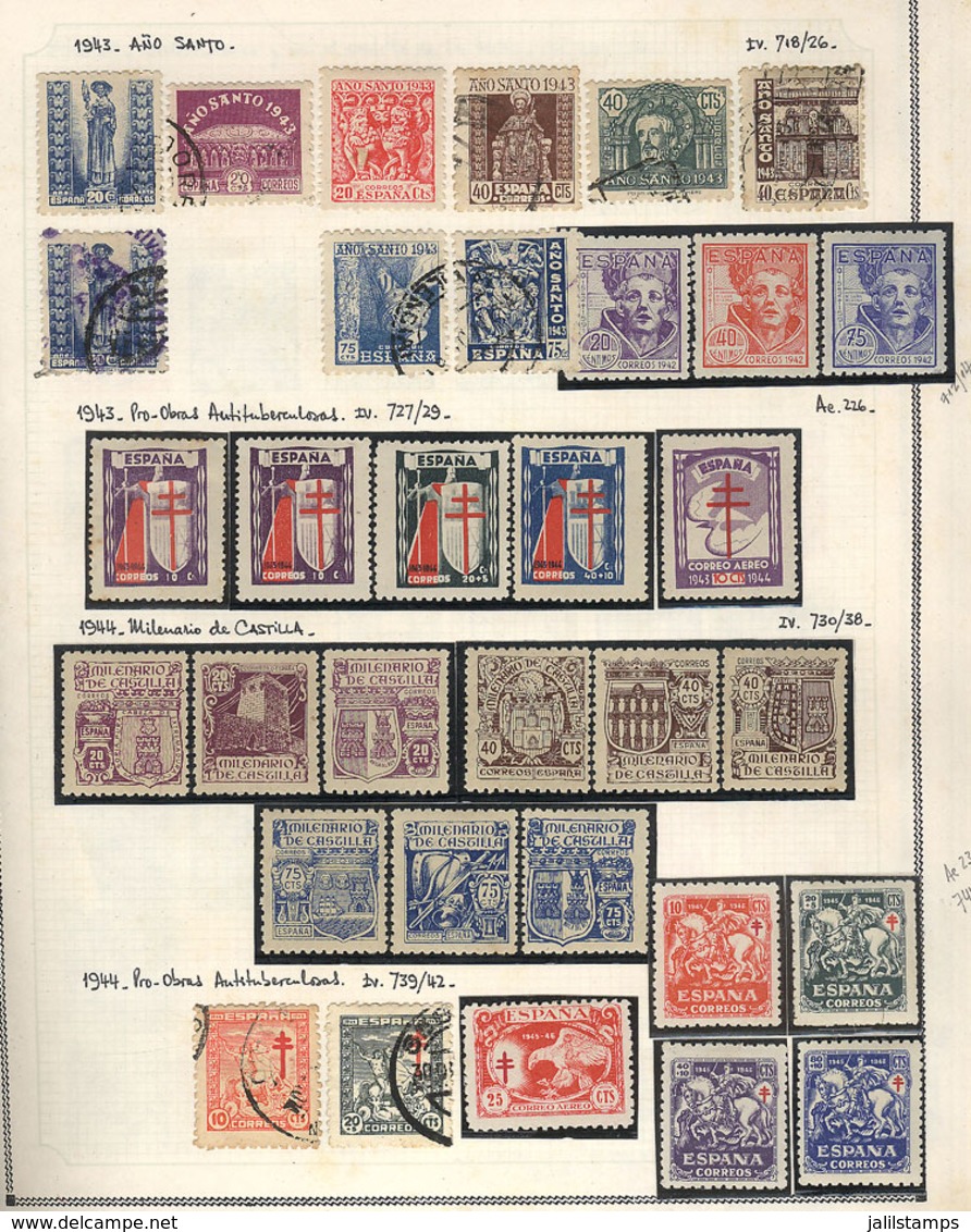 SPAIN: Collection In Album (circa 1870 To 1990), Used Or Mint Stamps, Most Of Fine Quality (some With Minor Defects), In - Autres & Non Classés